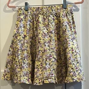 NWT Vero Moda Pull On High Waist Tiered Skirt in Yellow + Pink Floral - Size XS